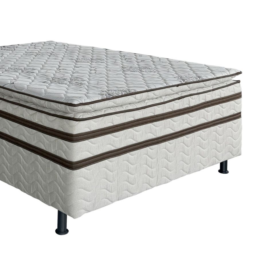 Cama Box Casal Master 138x64 com Pillow - Design Colchões