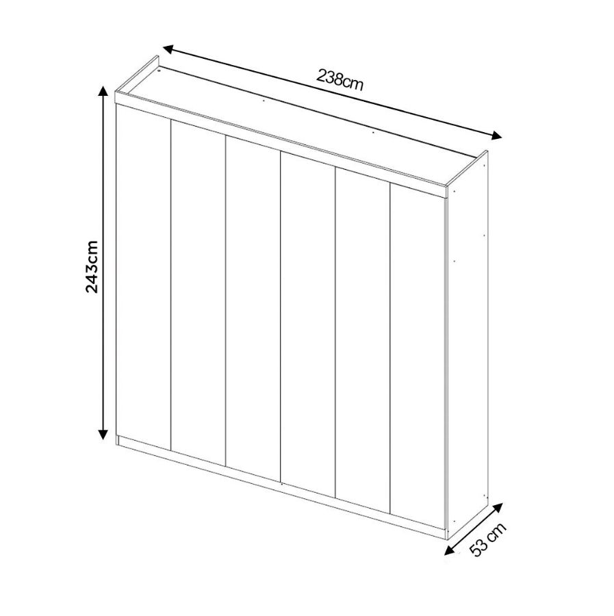 Guarda Roupa Casal Mary 6 Portas
