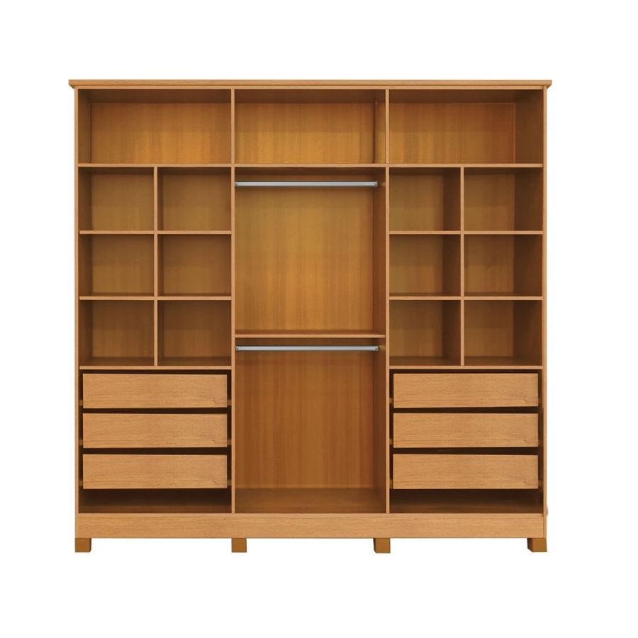 Guarda Roupa Casal Bianca 6 Portas, 100% MDF | Bianchi