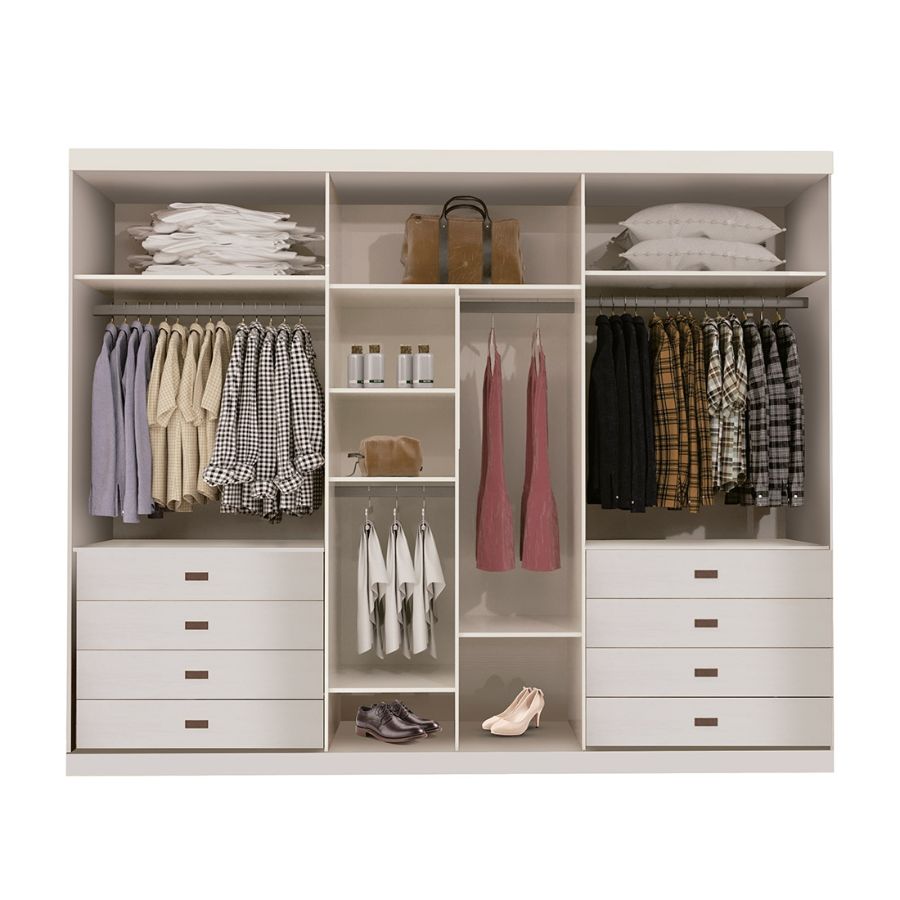 Guarda Roupa Casal Maximus 3 Portas de correr 100% MDF | Bom Pastor