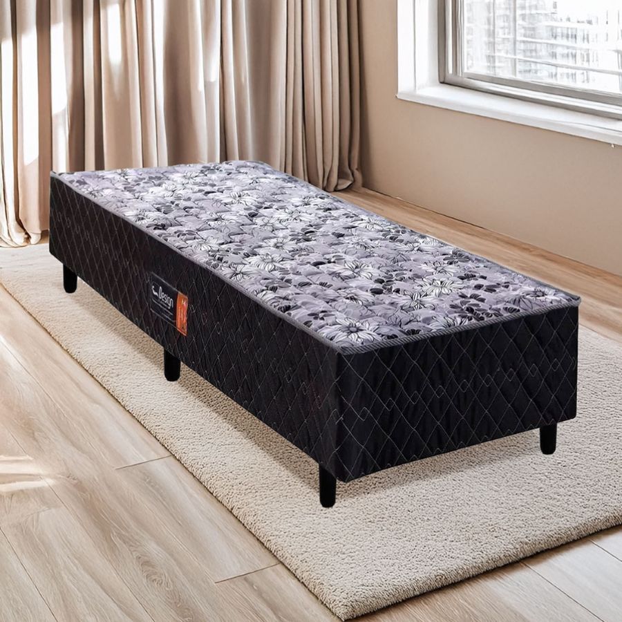 Cama Box Solteiro Black 88x54 cm - Design Colchões