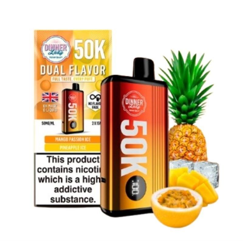 Dinner Lady - Mango Passion Ice / Pineapple Ice (Dual Flavor) 50.000 Puffs