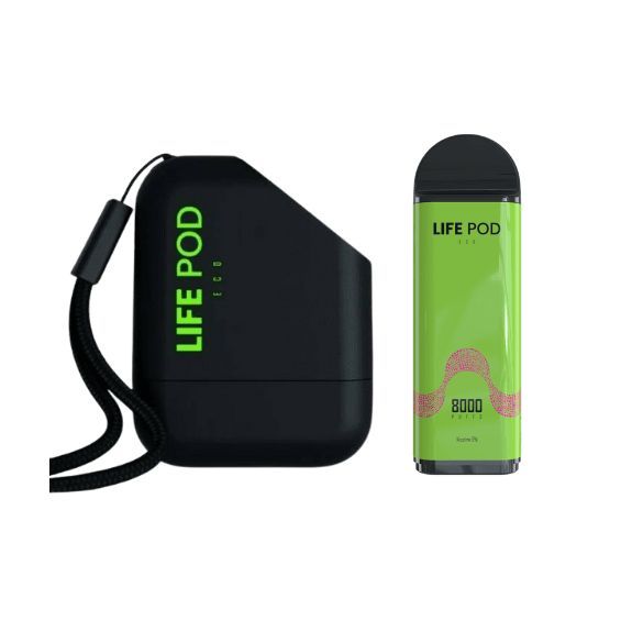Life Pod Kit - Bateria + Refil 8.000 Puffs (escolha o sabor)