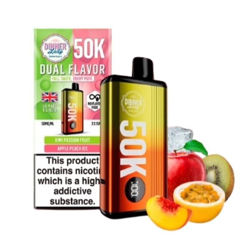 Dinner Lady - Kiwi Passion Fruit / Apple Peach Ice (Dual Flavor) 50.000 Puffs