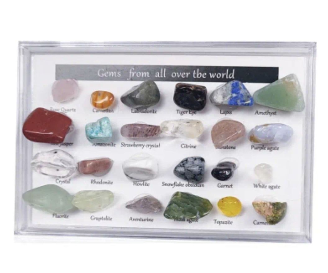 Caja de piedras naturales