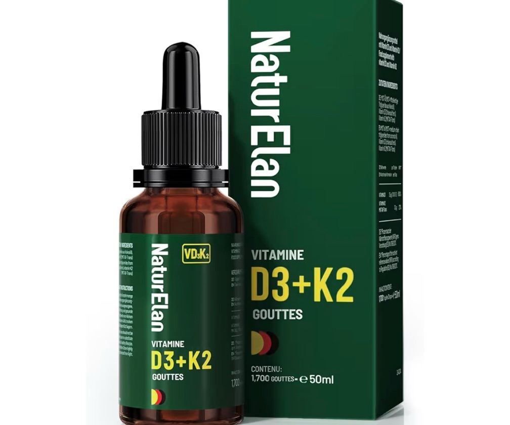 Vitamine D3 K2 50ml / 2000IU - NaturElan