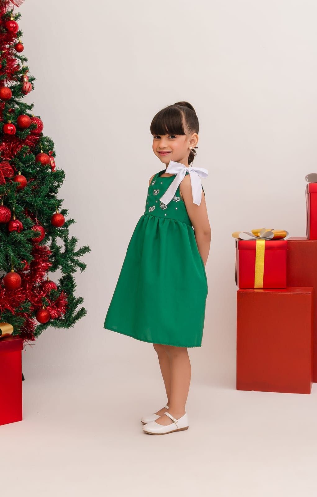 Vestido laços verde