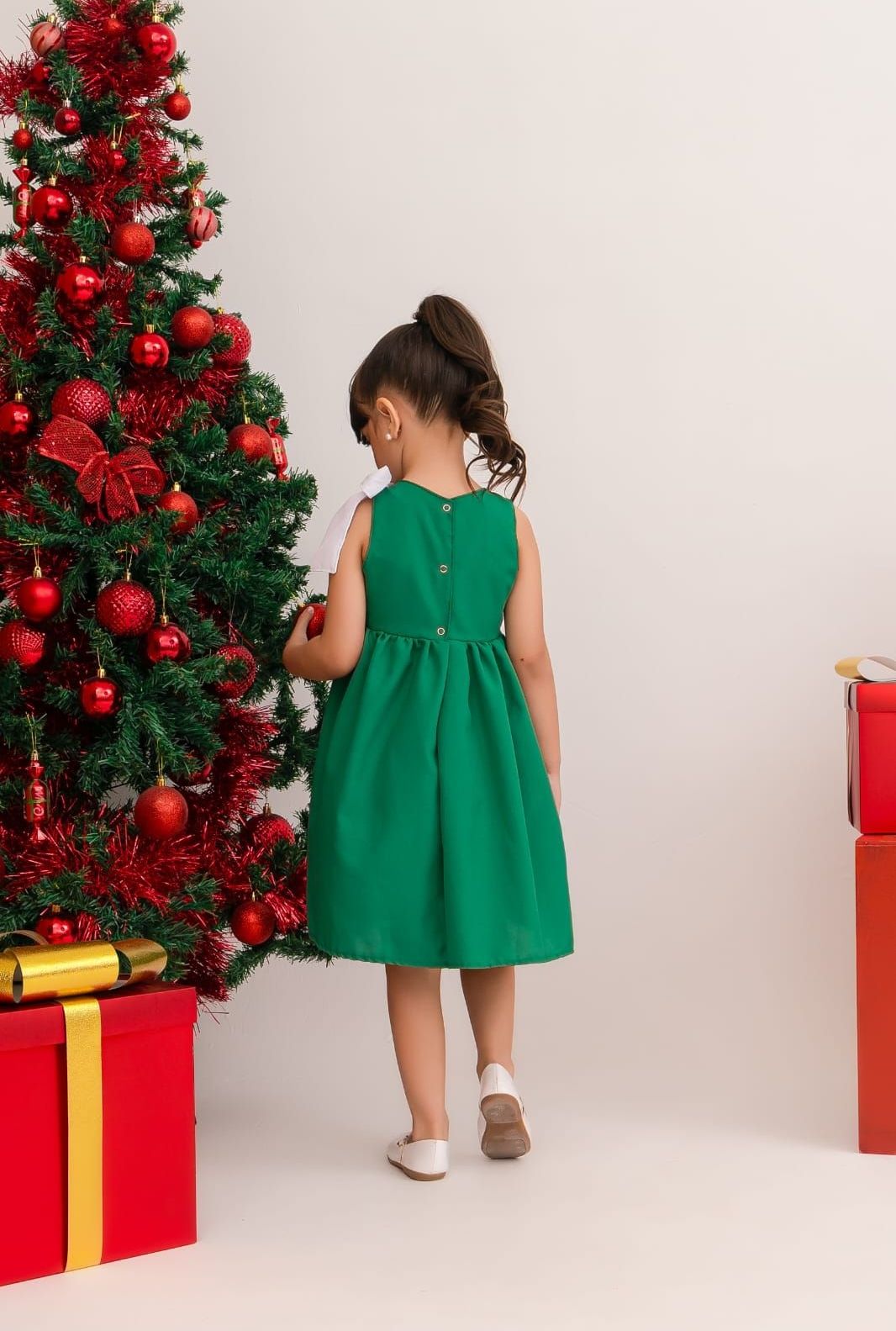 Vestido laços verde