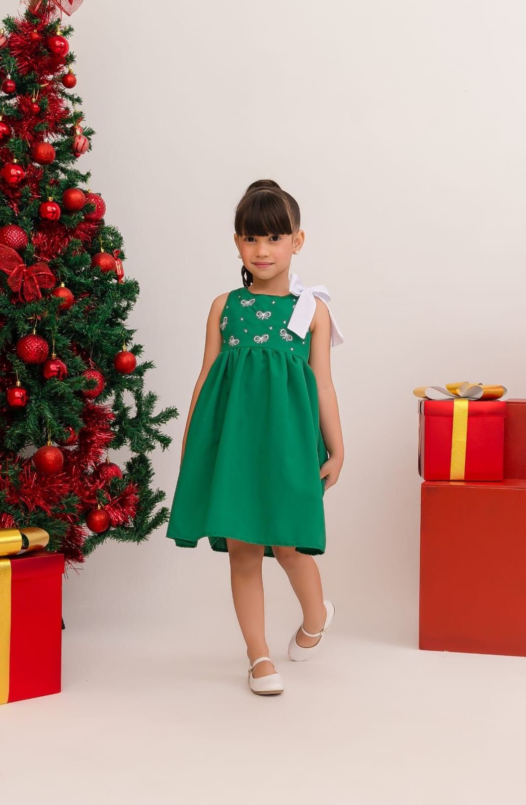 Vestido laços verde