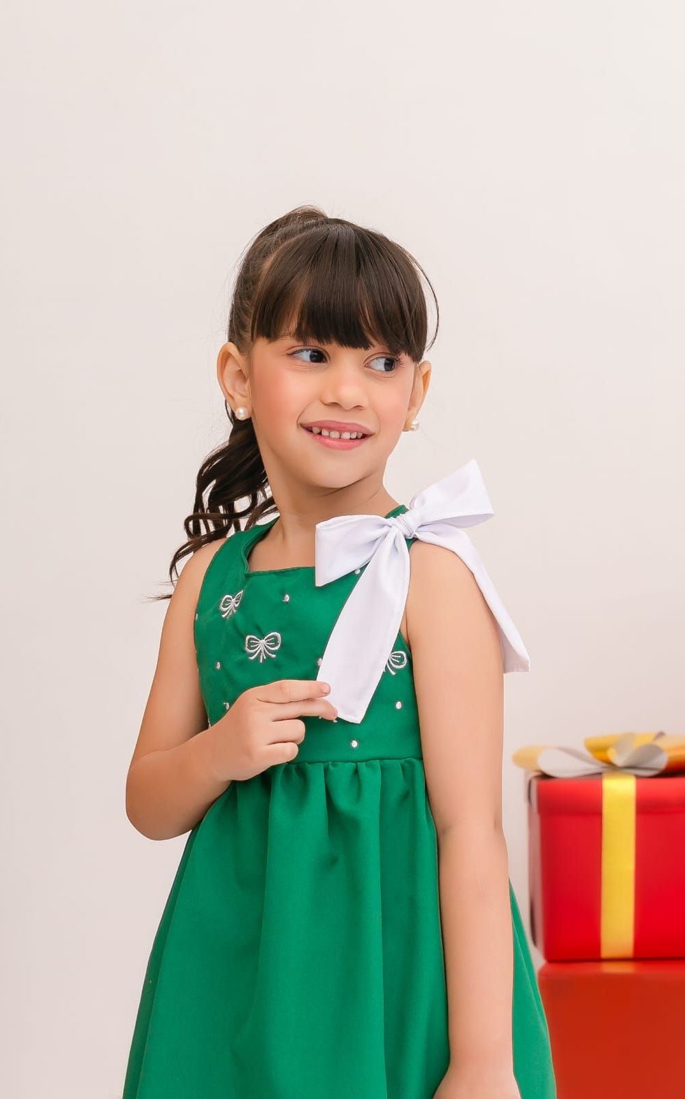 Vestido laços verde
