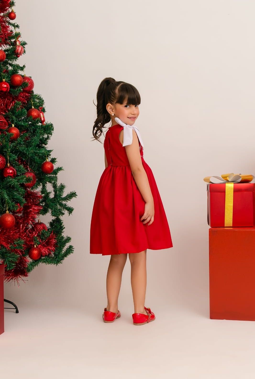 Vestido laços vermelho