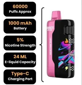 DINNER LADY SOUR PINK DUST 60000 PUFFS