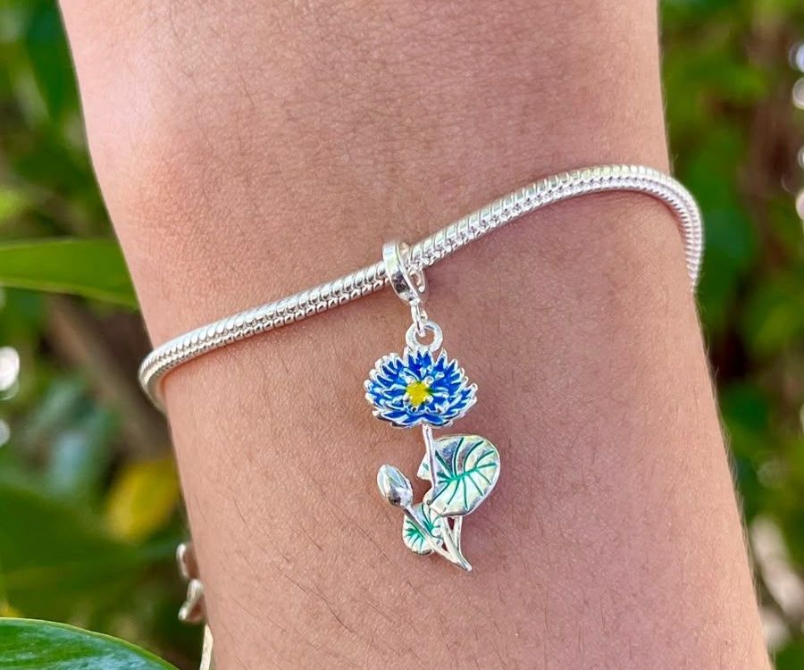 Berloque Flor Azul
