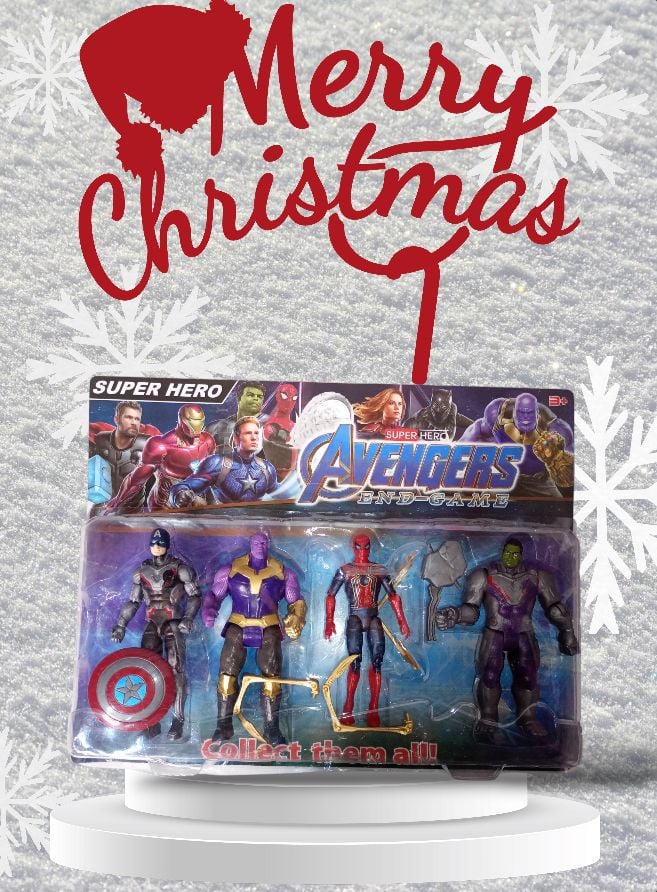 Muñecos de Avengers Jebe Articulables 4 pcs
