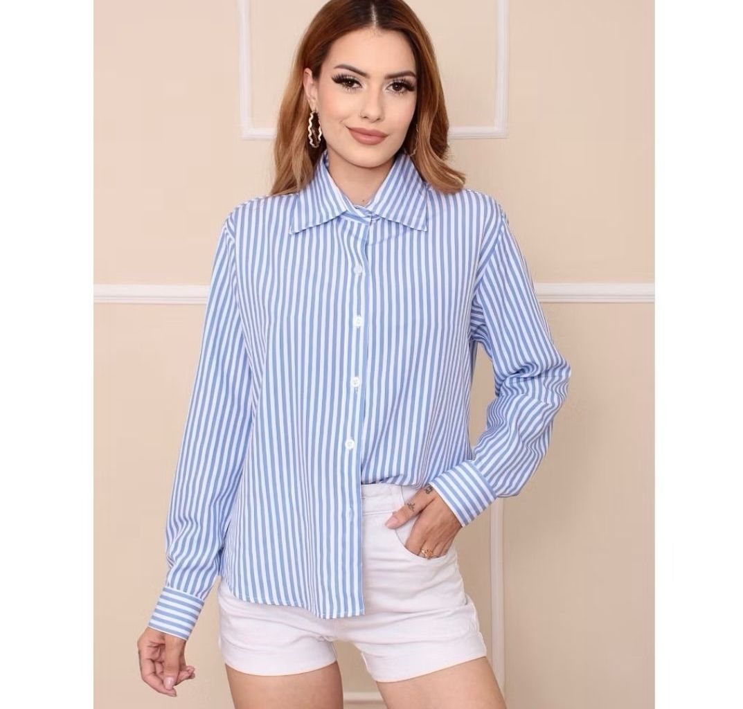 Camisa Social Listras M G GG Essência