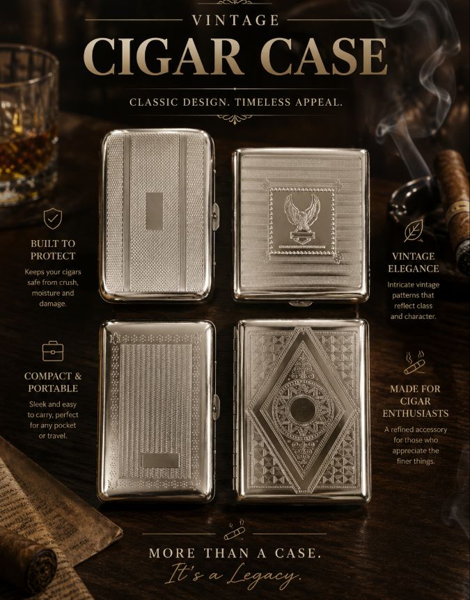 Cigarette's Case-Vitage Silver
