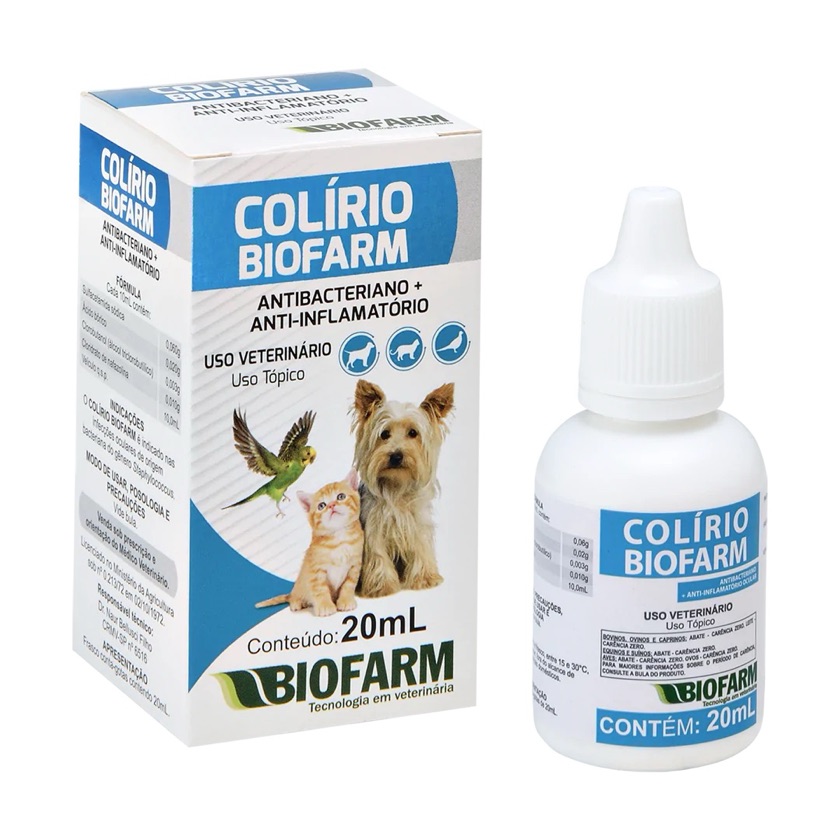 Colírio Antibacterrano + Anti-inflamatório BioFarma 20ml