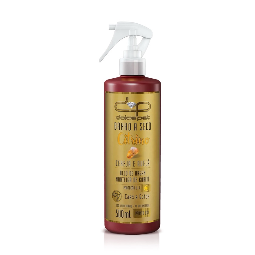 Banho a Seco DolcePet Citrino Cereja e Avelã 500ml