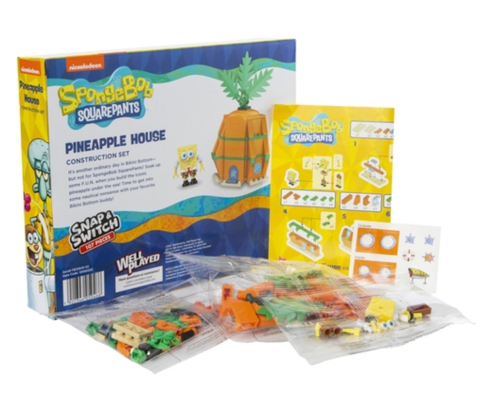 Bloques de construcción de bob esponja - casa de piña