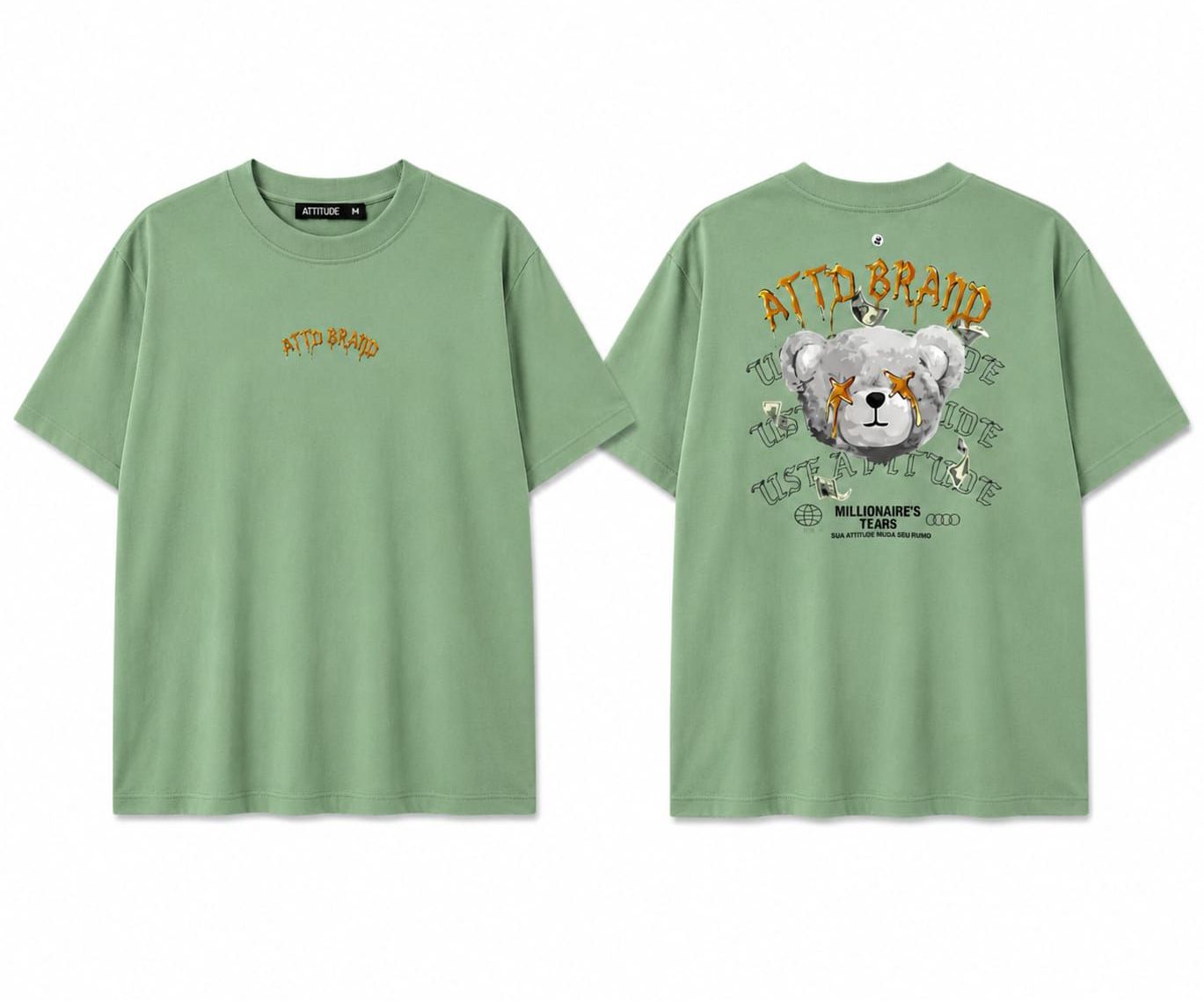 Camisa Oversized Atitude Bear Verde