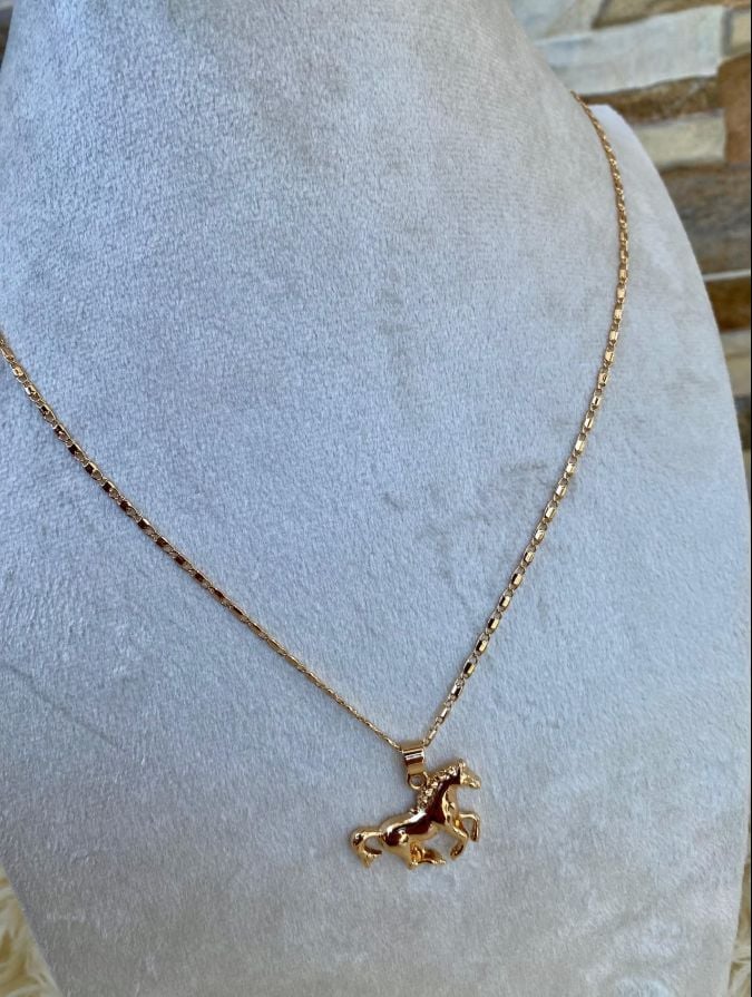 CADENA ESPEJO CON DIJE DE CABALLO