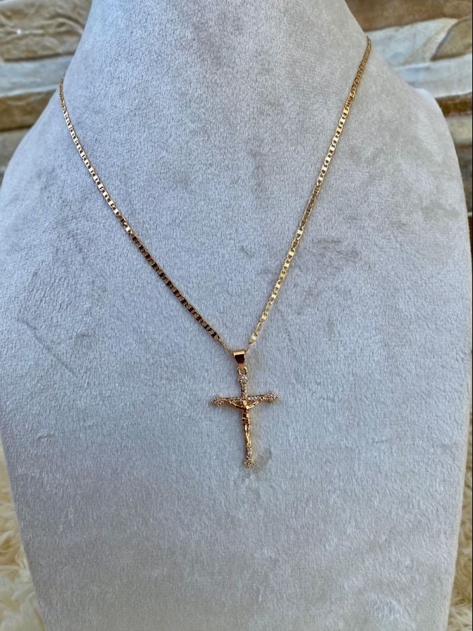 CADENA PARA CABALLE CON DIJE CRUZ DE CRISTO