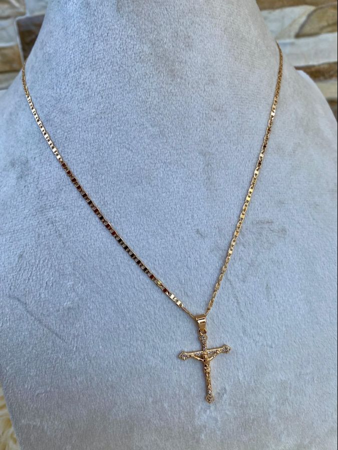 CADENA PARA CABALLE CON DIJE CRUZ DE CRISTO