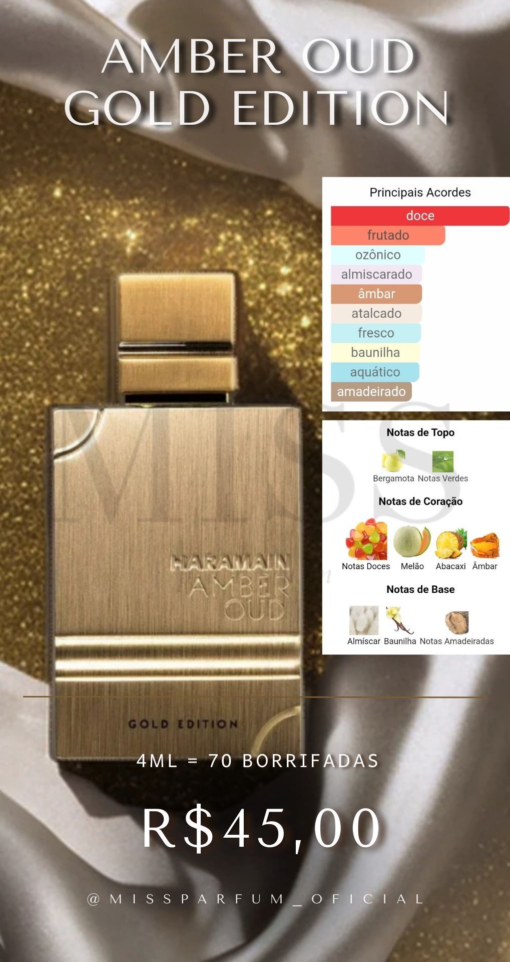 Amber Oud Gold 10ml - Decant