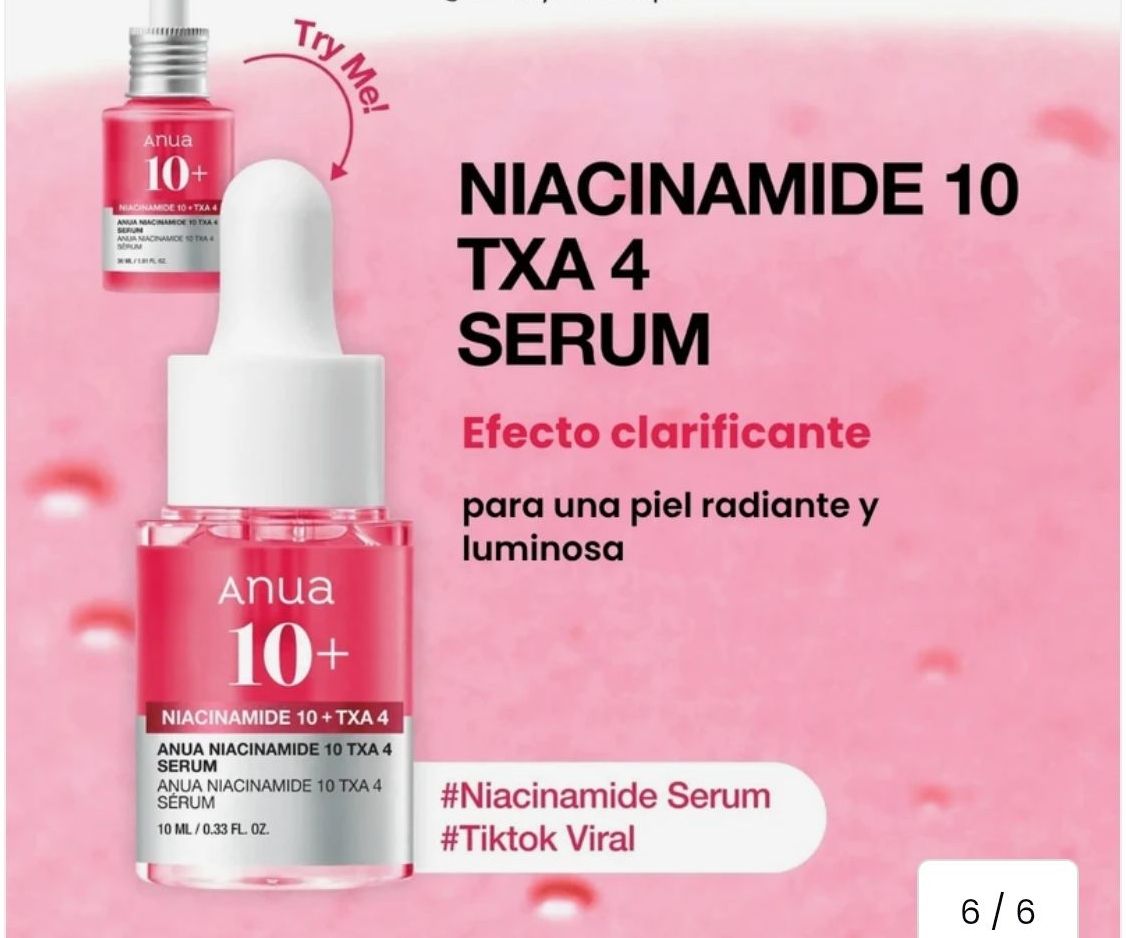(precios en la descripción) Sérum despigmentante ANUA tranexámico y Niacinamide CON CAJA 10% + TXA 4% Serum