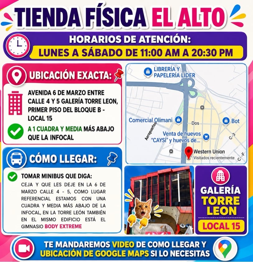 💖✨ Tienda física – El Alto (Ceja) ✨💖