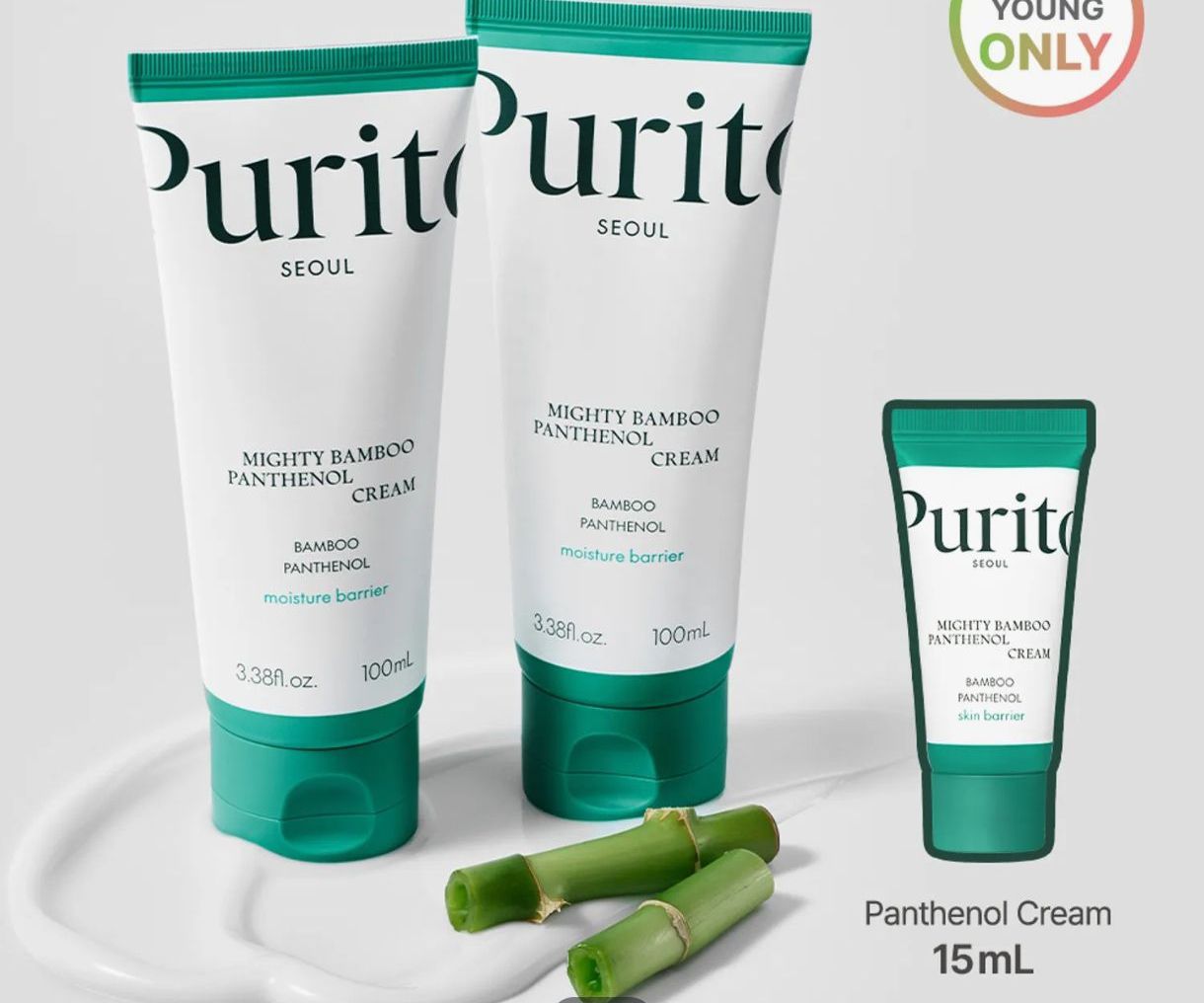 🇰🇷 PURITO Mighty Bamboo Panthenol 100 ml Cream (Recuperación Intensiva)