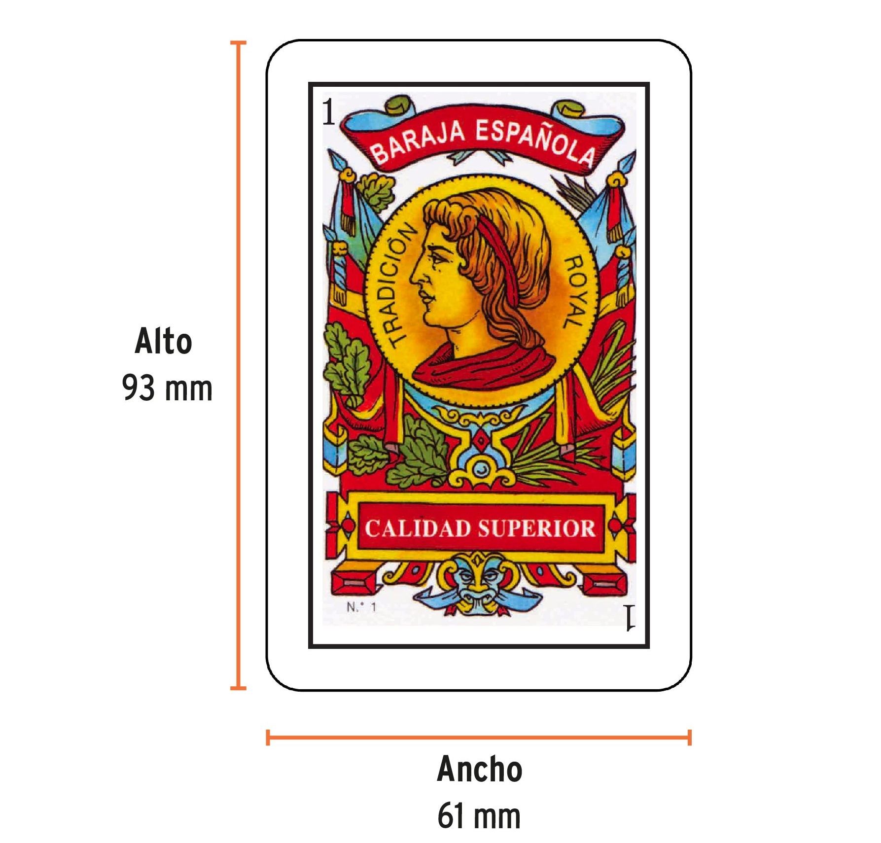 Baraja Española de 40 Cartas de Plastico. TRUPER. 61138. BRJ40