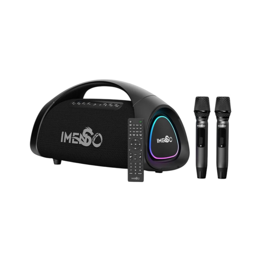 Caixa De Som Imenso X73 200w Rms 30000mah Rgb Ipx6 C/ 2 Mic Cor Preto