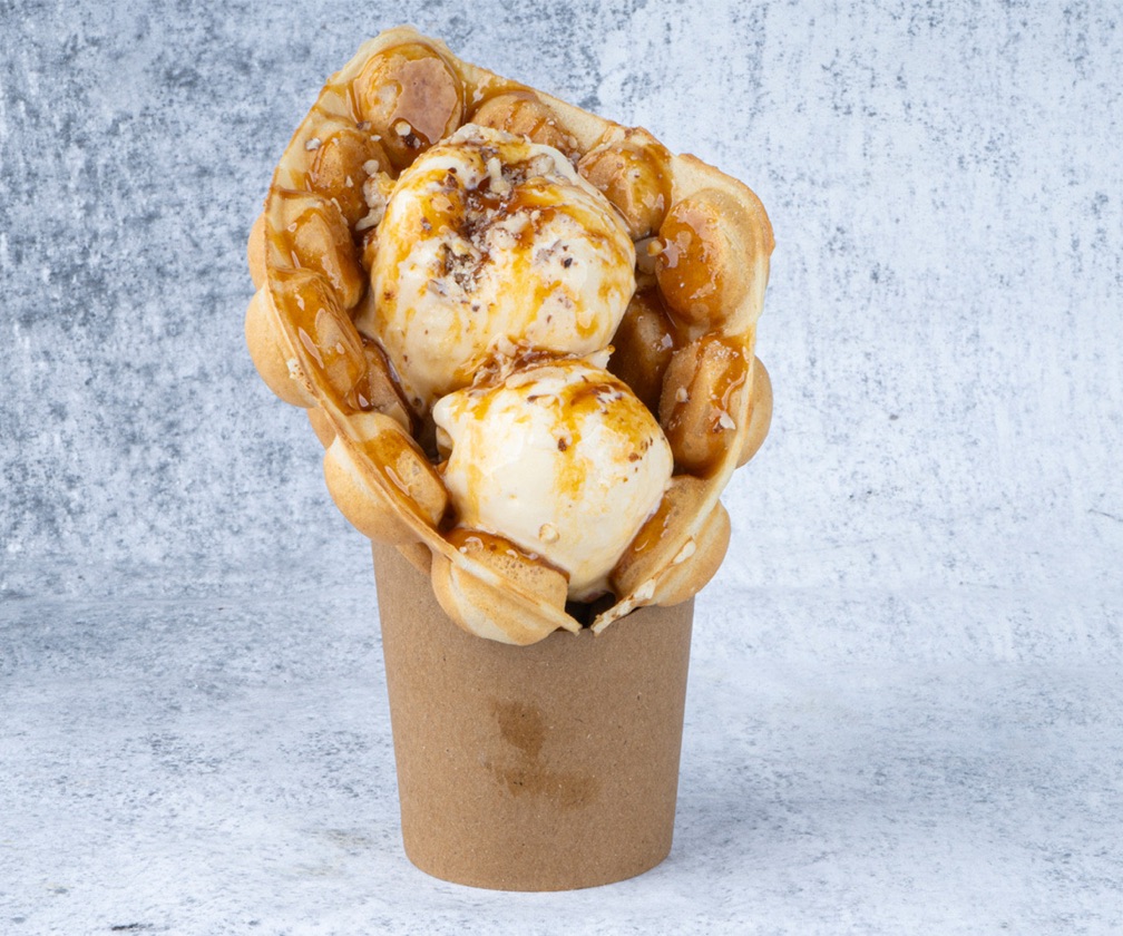 Caramel Bubble Waffle