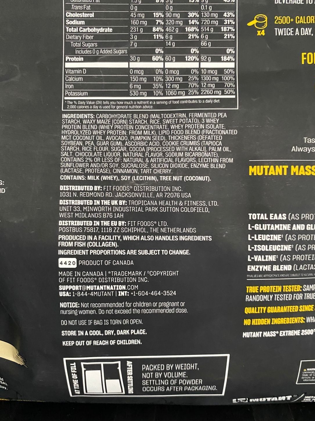 Mutant mass extreme 6lbs