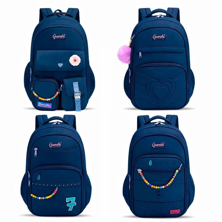 CX: 100 Mochila Feminina Juvenil Escolar Grande Resistente (Variadas)
