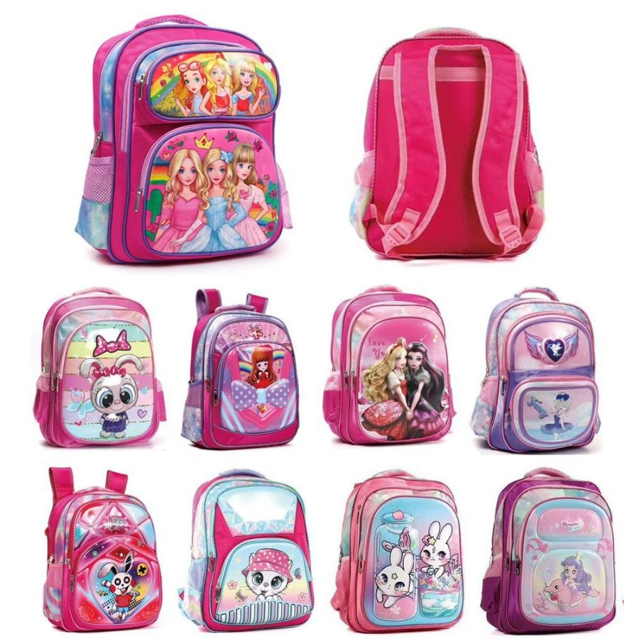 CX: 100 Mochila Escolar Infantil Grande Menino E Menina Estampada