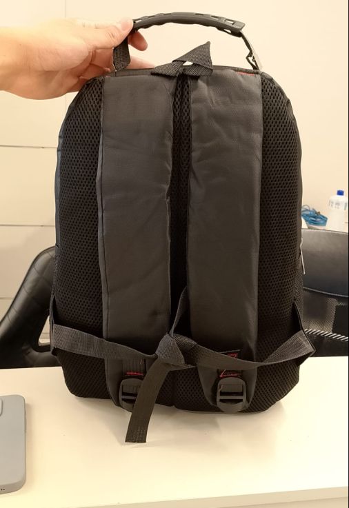 CX: 100 Mochila Executiva Masculina de Trabalho Reforçada Cabo de Aço - Modelo B23-2W