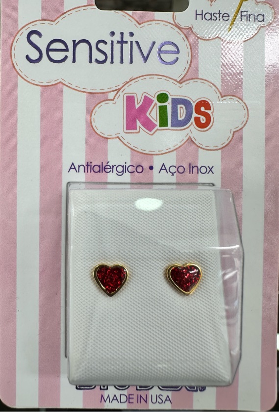 Aretes kids corazón