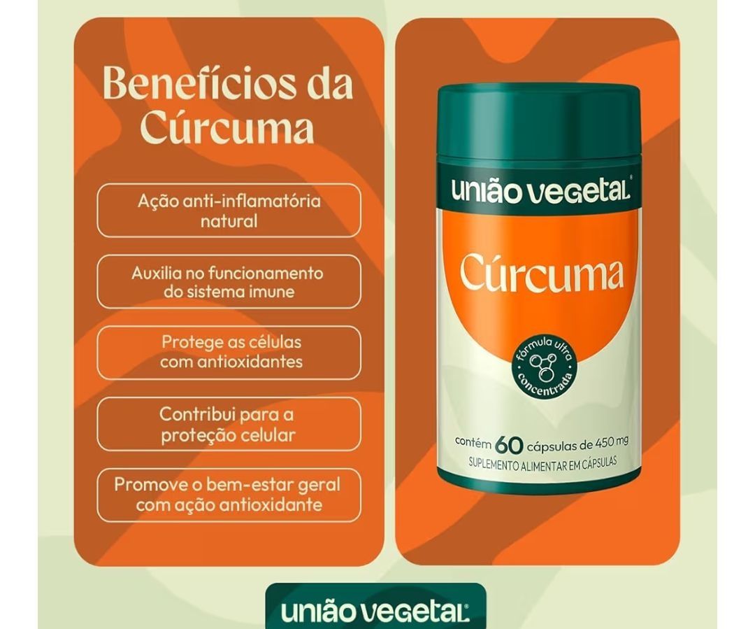 Curcuma - 60caps. - União Vegetal