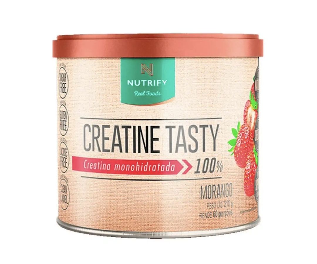 Creatina em Pó Creatine Tasty Nutrify Morango 210g