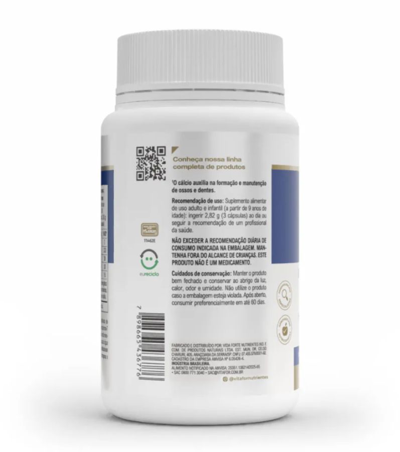 Cálcio Plus - Vitafor - 90 Cápsulas