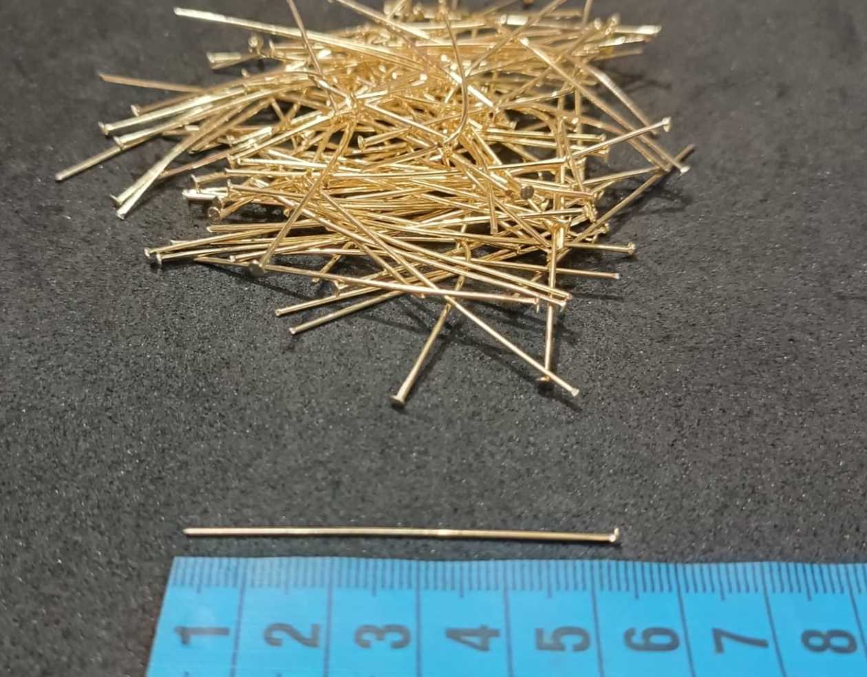 alfinete de cabeça dourado 20g
