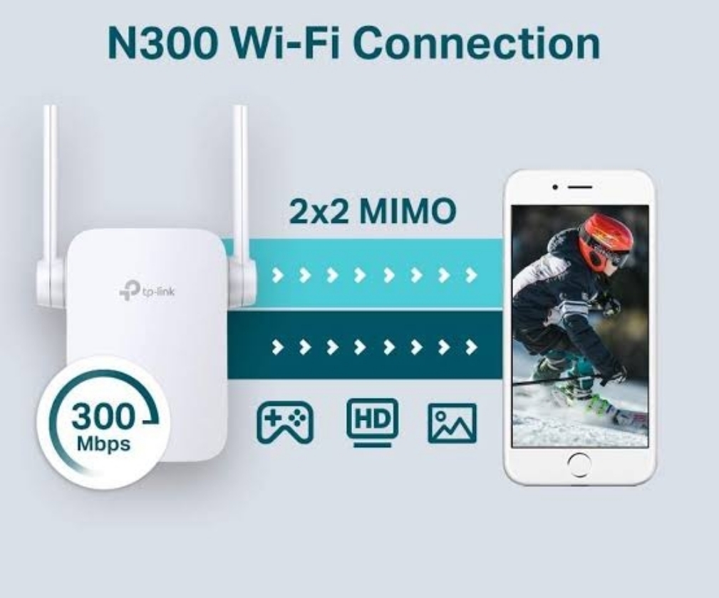 Expansor repetidor WIFI inalámbrico TP LINK 300MBPS TL WA855RE