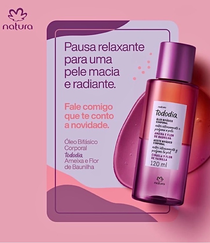 Óleo corporal Ameixa e flor de baunilha