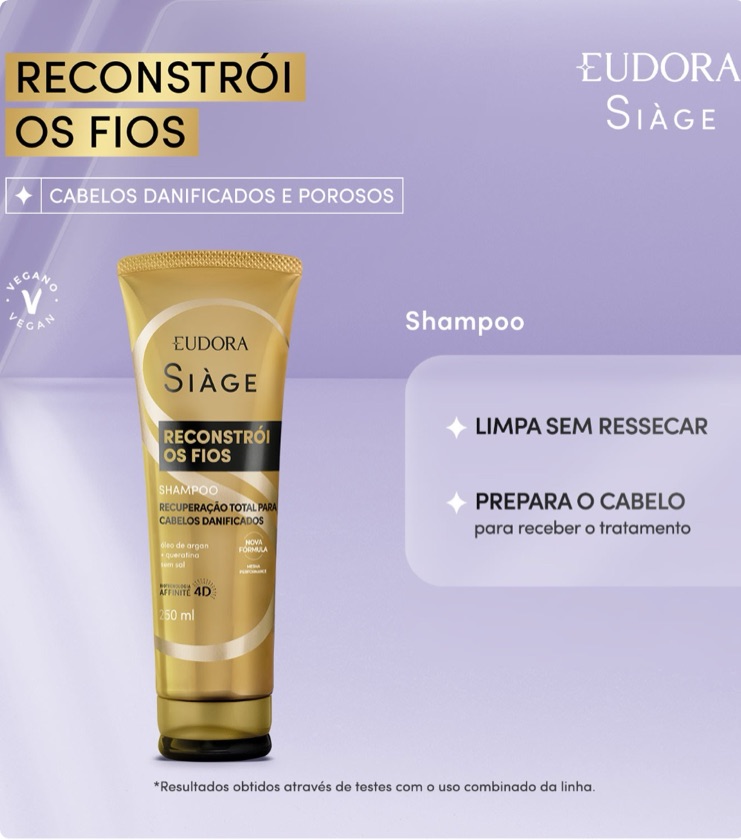 Shampoo Reconstrói os fios