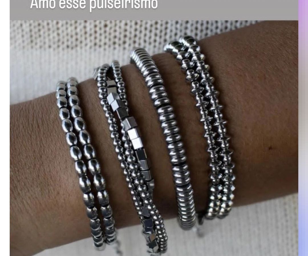 Pulseira 2 voltas grãos