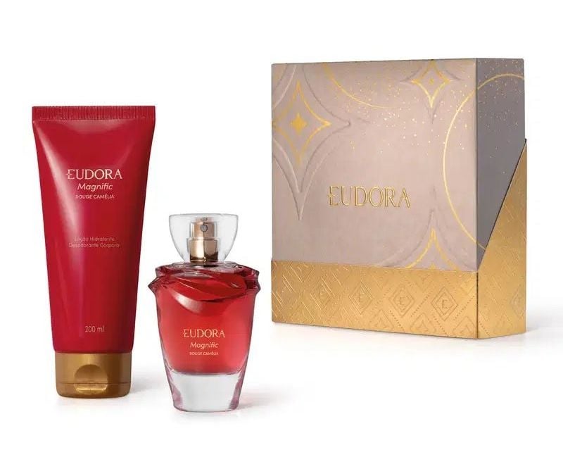 Kit Presente Natal Magnific Rouge Camélia (2 itens)