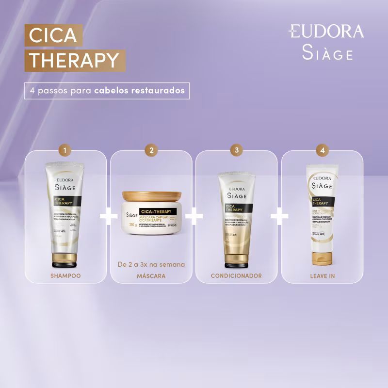 Combo Siàge Cica-Therapy: Shampoo 400ml + Condicionador 400ml