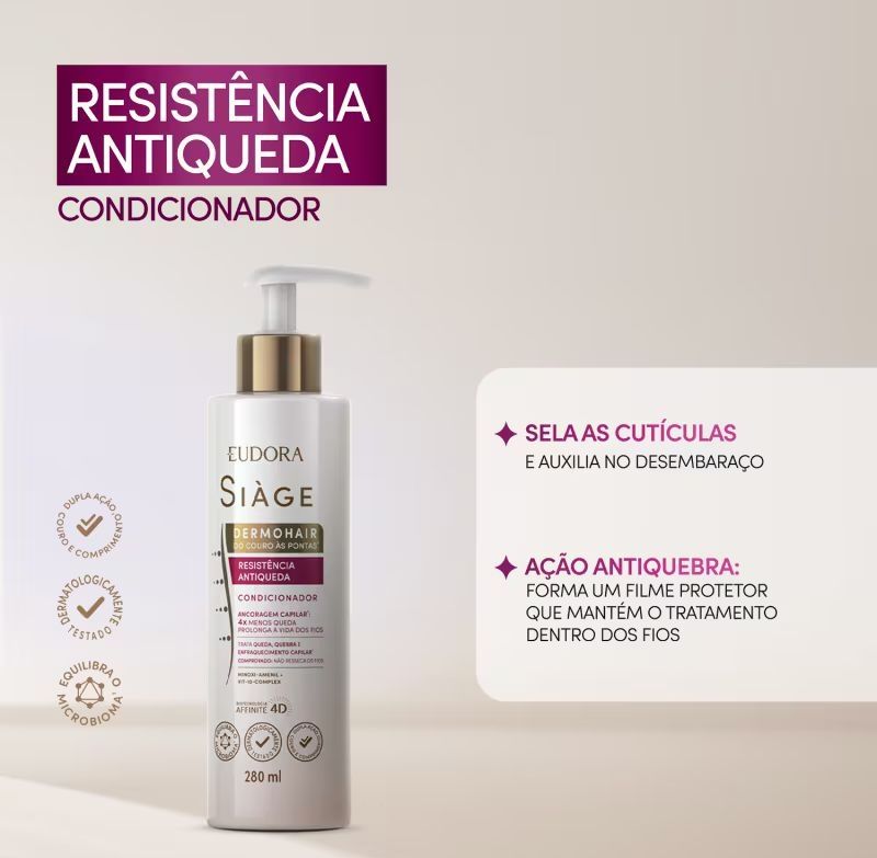 Combo Siàge Antiqueda: Shampoo 300ml + Condicionador 280ml